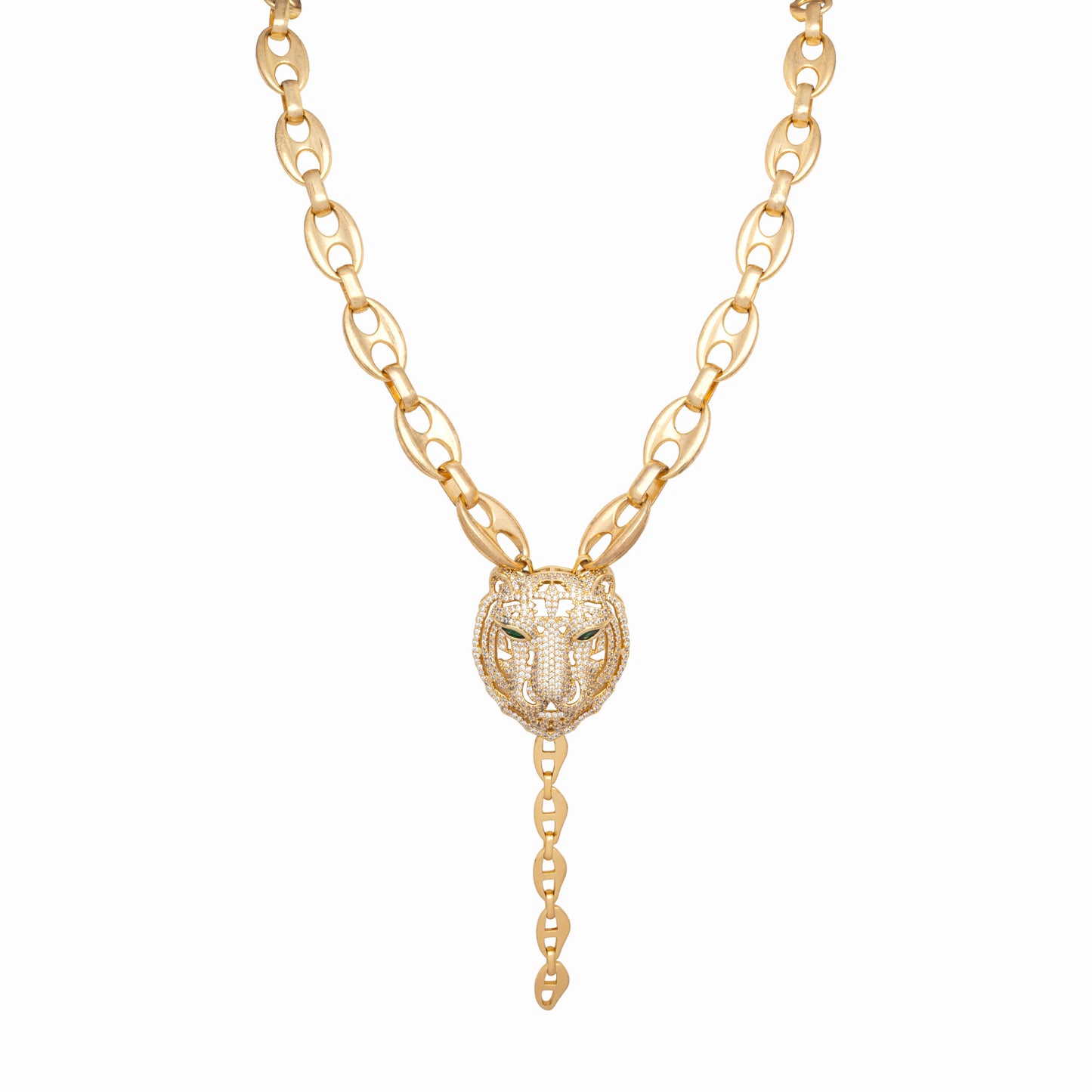 Lion Chain Link Gold Necklace