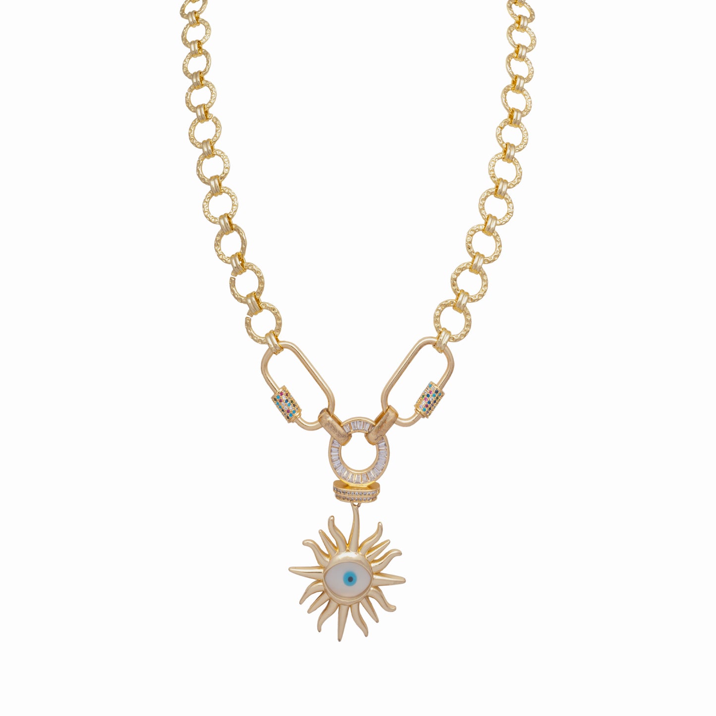 Sun chain Link Gold Necklace