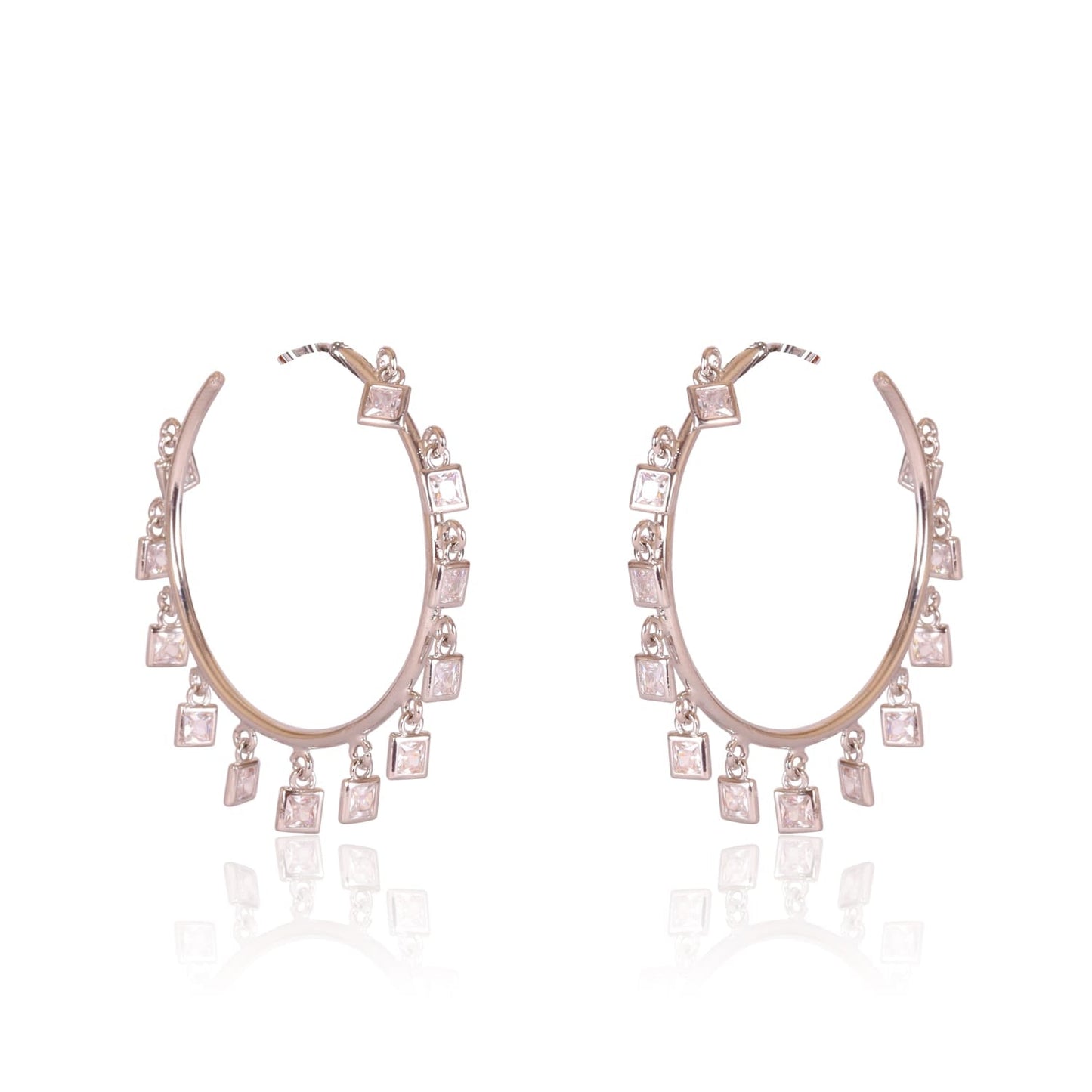 Emerald Crystal Hoops