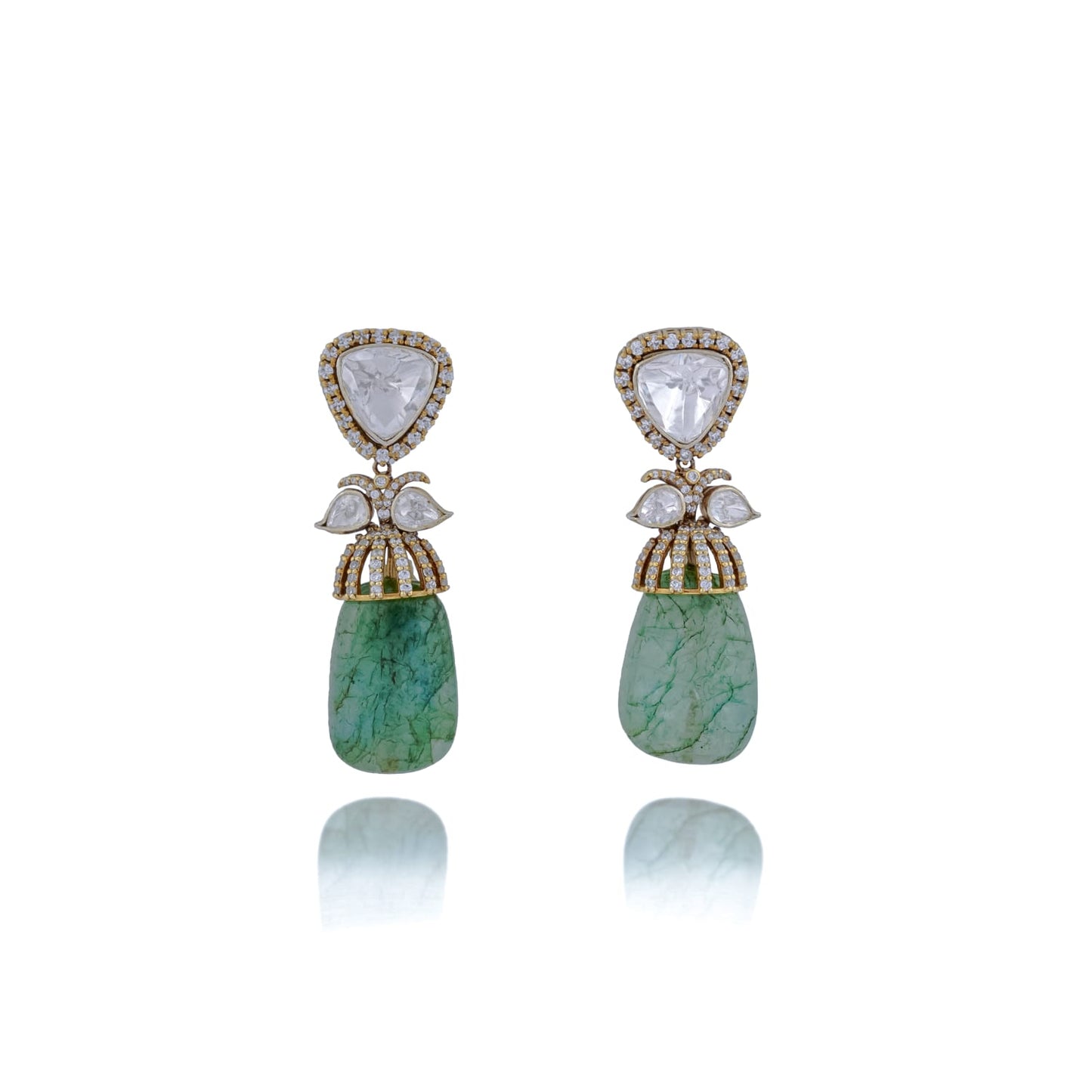 Moissanite Leaf Earrings