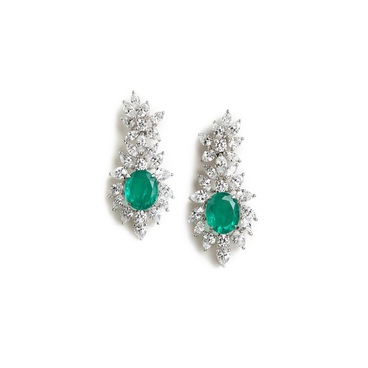 Oval Emerald earrings