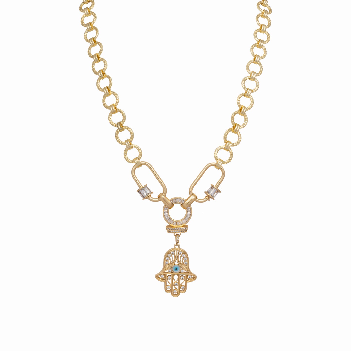 Hamsa Chain Link Necklace