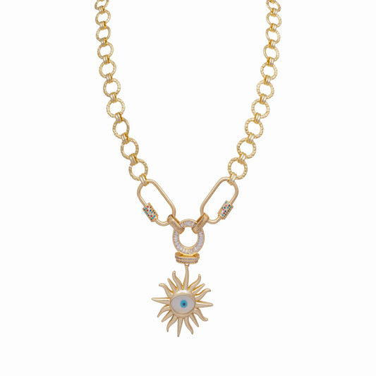 Sun chain Link Gold Necklace