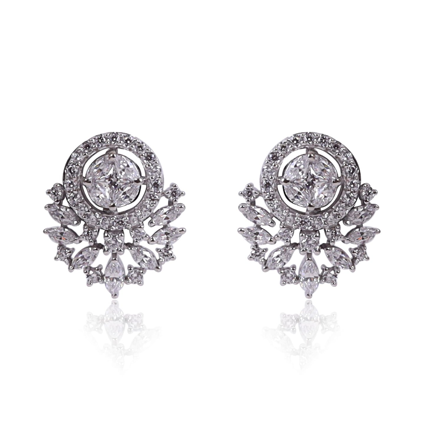 Marquise floral earrings