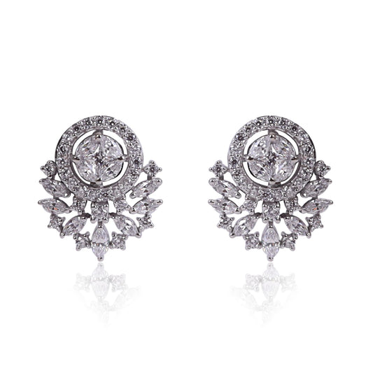 Marquise floral earrings