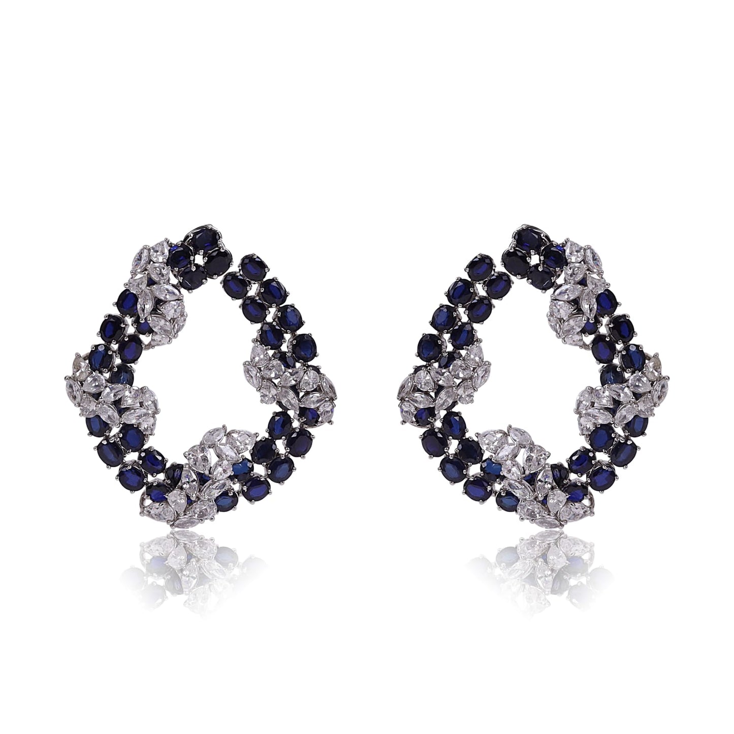 Sapphire & marquise hoops