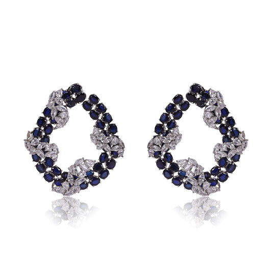 Sapphire & marquise hoops