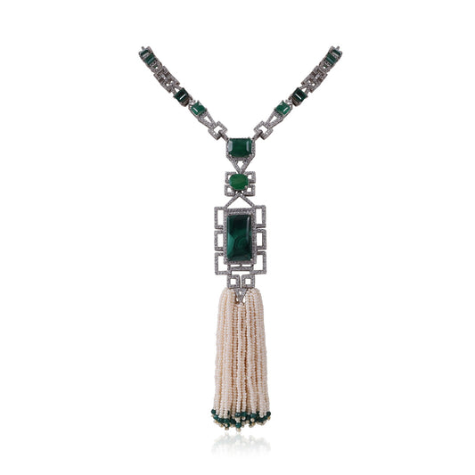 Triple Emerald Necklace