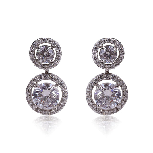 Twin Solitaire earrings