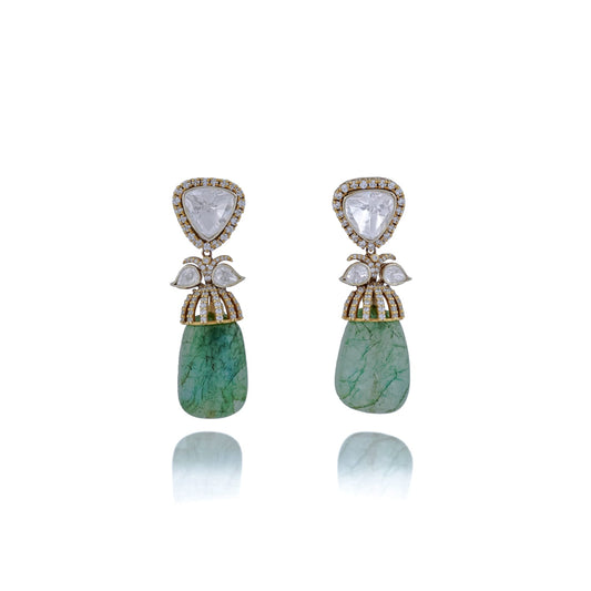 Moissanite Leaf Earrings
